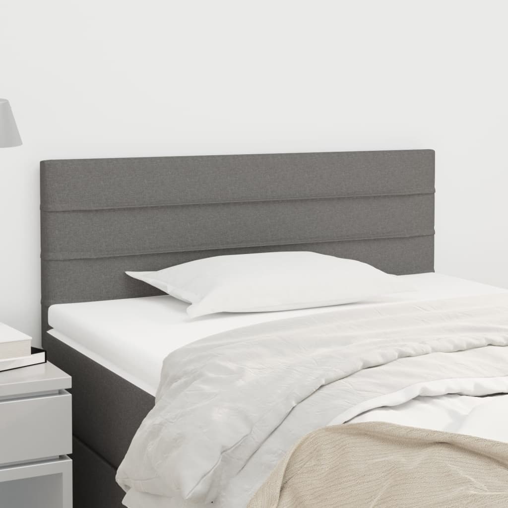 vidaXL Donkergrijs Hoofdbord 90x5x78/88cm - 33% Korting!