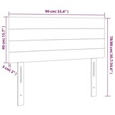 vidaXL Donkergrijs Hoofdbord 90x5x78/88cm - 33% Korting!
