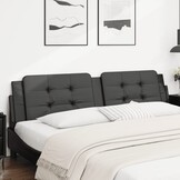 vidaXL Hoofdbordkussen 200 cm kunstleer zwart