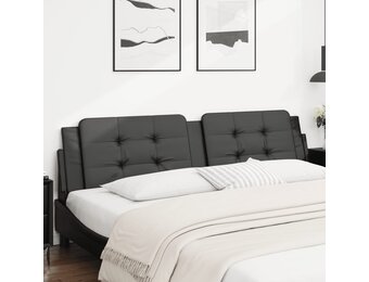 vidaXL Hoofdbordkussen 200 cm kunstleer zwart