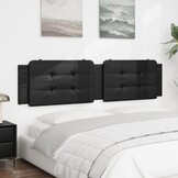 vidaXL Hoofdbordkussen 200 cm kunstleer zwart