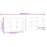 vidaXL Hoofdbordkussen 200 cm kunstleer zwart