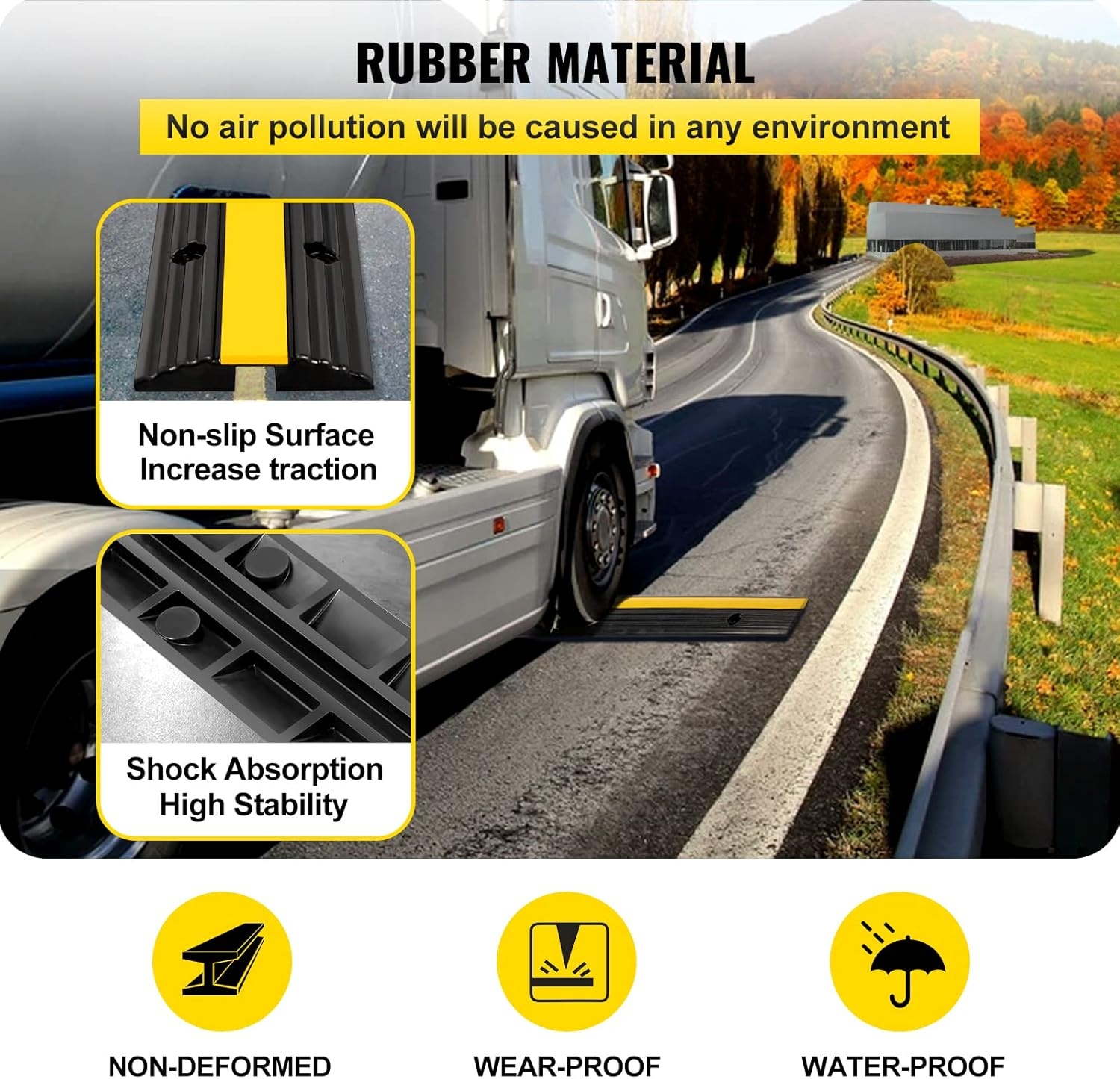 Happybuy Kabelbeschermer Rubber (4 Stuks) - 1 Kanaal - 29% Korting