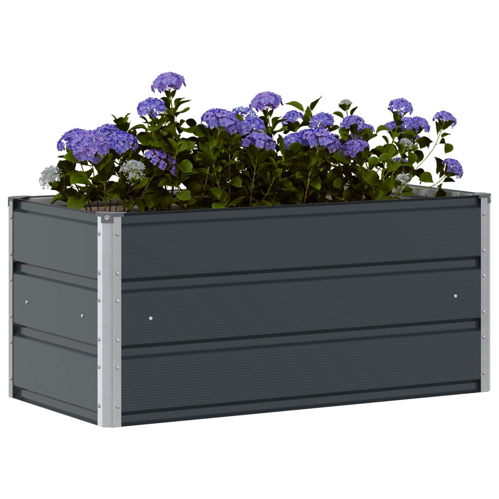 Plantenbak VidaXL Antraciet Staal - Nu 52% Korting!