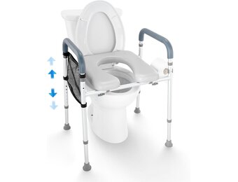 VEVOR Toiletbrilverhoger - In Hoogte Verstelbaar, 158,7 kg - 33% Korting