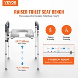 VEVOR Toiletbrilverhoger - In Hoogte Verstelbaar, 158,7 kg - 33% Korting
