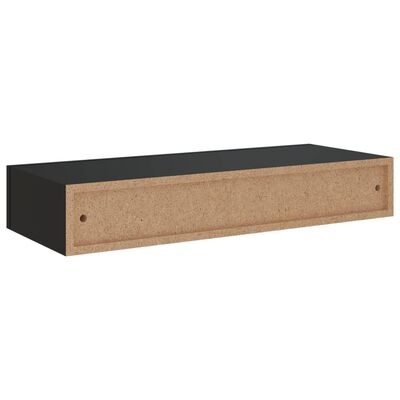 vidaXL Wandschap met Lade - 60cm - Zwart (53% Korting)