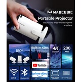 Draagbare Miniprojector 4K 200" WiFi 6 - 29% Korting