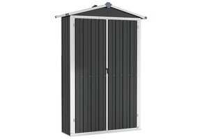 vidaXL Tuinschuur 116x45x175cm Grijs (34% Korting)