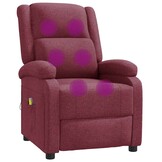 vidaXL Massagestoel Stof Wijnrood - 35% Korting!