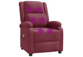 vidaXL Massagestoel Stof Wijnrood - 35% Korting!