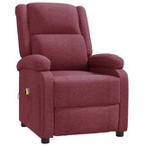 vidaXL Massagestoel Stof Wijnrood - 35% Korting!