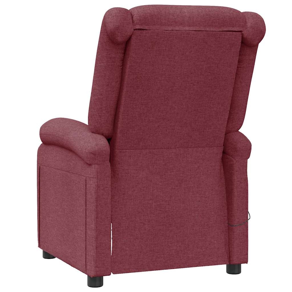vidaXL Massagestoel Stof Wijnrood - 35% Korting!