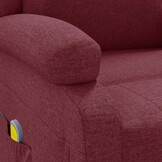 vidaXL Massagestoel Stof Wijnrood - 35% Korting!