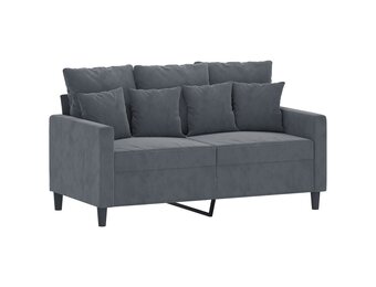 vidaXL Tweezitsbank Donkergrijs Velvet - 35% Korting!