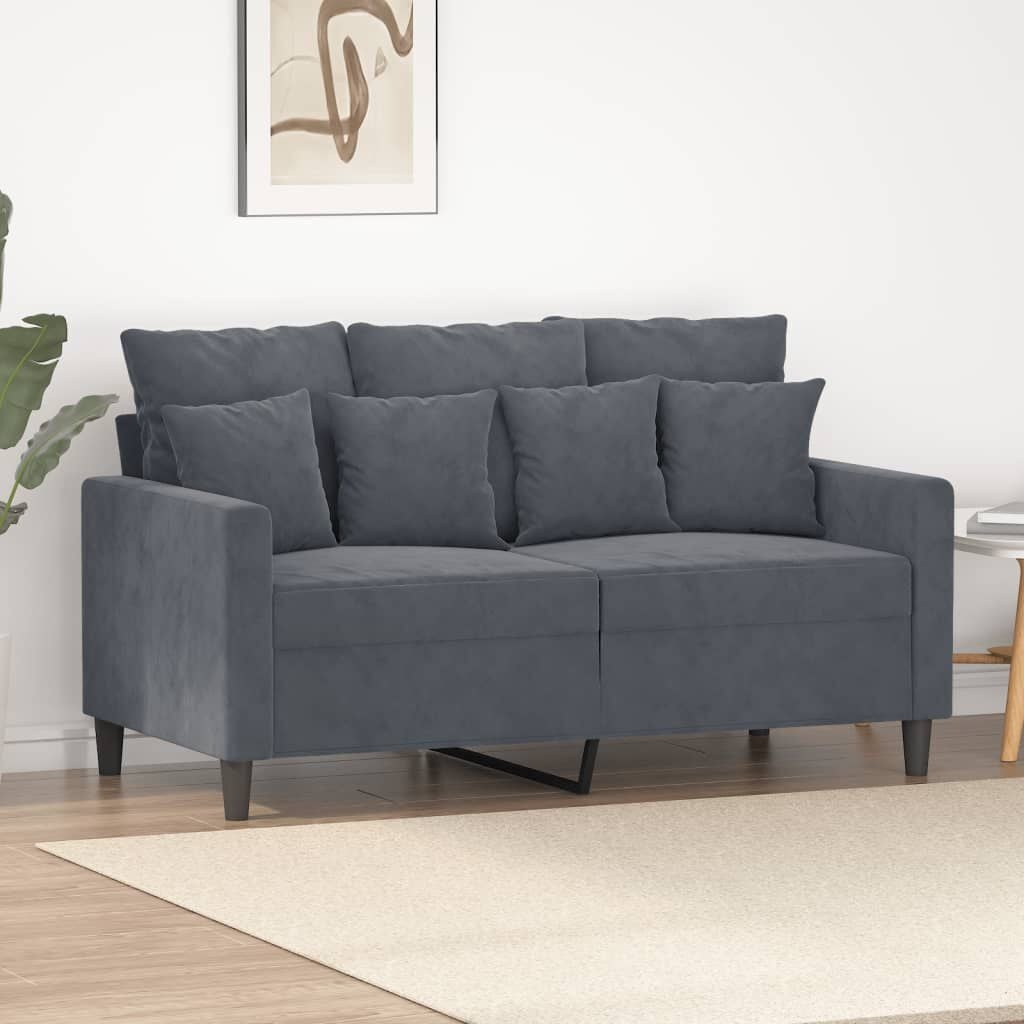 vidaXL Tweezitsbank Donkergrijs Velvet - 35% Korting!