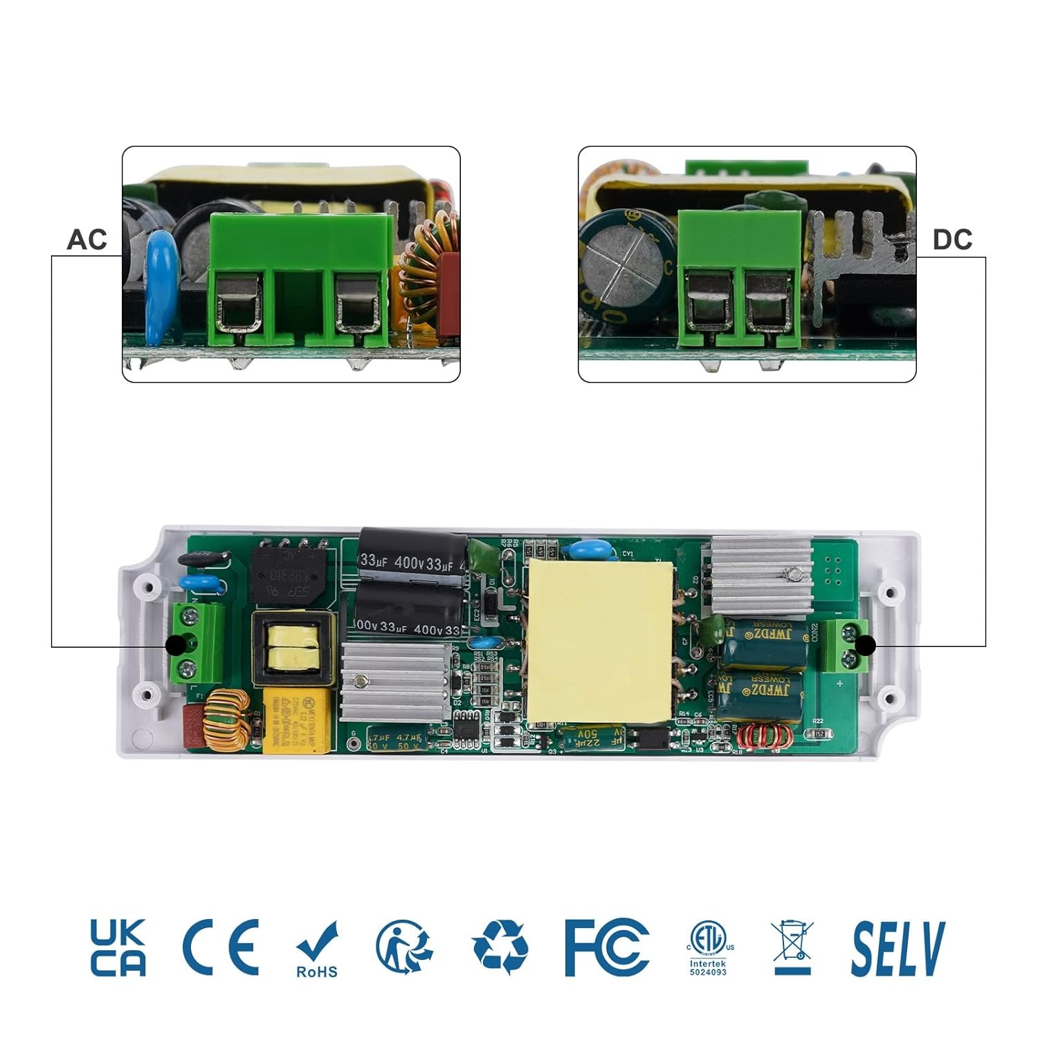 Bespaar 28%: Dunne LED Transformator 60W 12V DC IP44