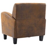 Bruine Kunstsuède Fauteuil - Tijdloze Stijl met 52% Korting