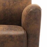 Bruine Kunstsuède Fauteuil - Tijdloze Stijl met 52% Korting