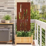 VidaXL Tuin Privacy Screen Bloemen 50x140cm Cortenstaal - 34% Korting!