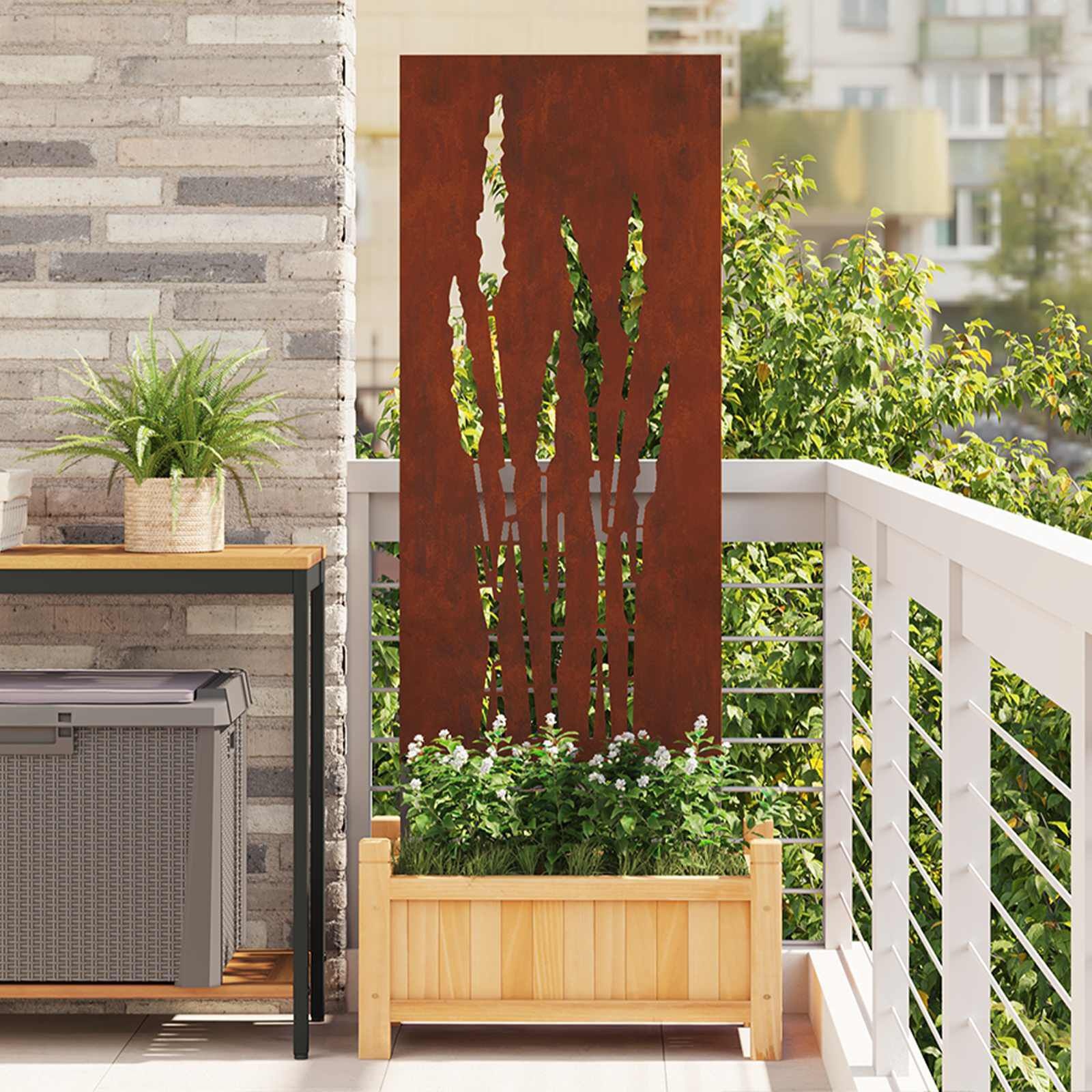 VidaXL Tuin Privacy Screen Bloemen 50x140cm Cortenstaal - 34% Korting!