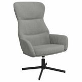 Lichtgrijze Fluwelen Relaxstoel - 69% Korting