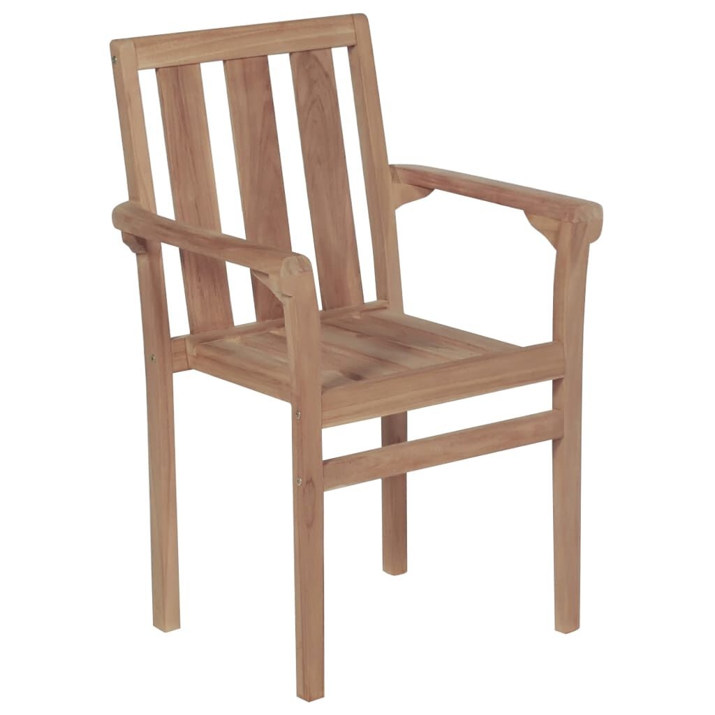 VidaXL Stapelbare Tuinstoelen (2 stuks) - Massief Teakhout | 35% Korting