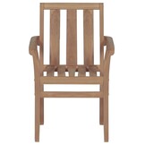 VidaXL Stapelbare Tuinstoelen (2 stuks) - Massief Teakhout | 35% Korting