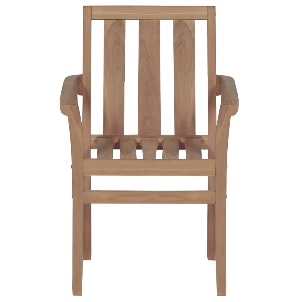VidaXL Stapelbare Tuinstoelen (2 stuks) - Massief Teakhout | 35% Korting