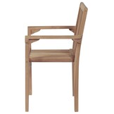 VidaXL Stapelbare Tuinstoelen (2 stuks) - Massief Teakhout | 35% Korting