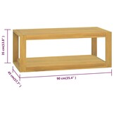 Badkamerwandkast Massief Teakhout 90x45x35 cm - 51% Korting