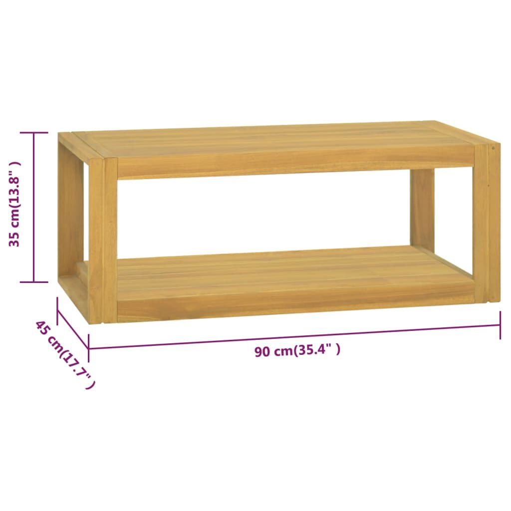 Badkamerwandkast Massief Teakhout 90x45x35 cm - 51% Korting