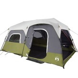 vidaXL 9-persoons Waterdichte Tent met LED - Blauw (35% korting)