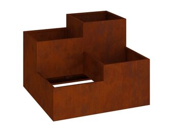 VidaXL Tuin Bloempot Roestig 80x80x60cm Cortenstaal - 35% Korting!