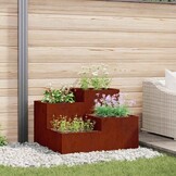 VidaXL Tuin Bloempot Roestig 80x80x60cm Cortenstaal - 35% Korting!