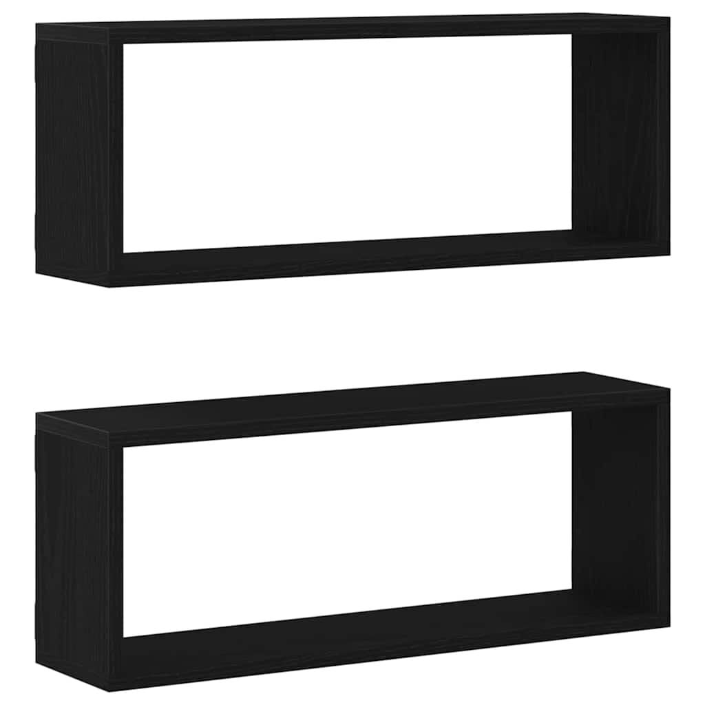VidaXL Wandplanken Zwart Eiken (2 stuks) - 28% Korting!