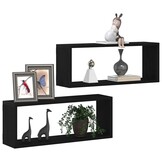 VidaXL Wandplanken Zwart Eiken (2 stuks) - 28% Korting!