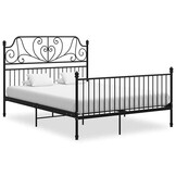 VidaXL Bedframe Metaal Zwart 140x200 cm - 35% Korting!