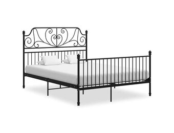 VidaXL Bedframe Metaal Zwart 140x200 cm - 35% Korting!
