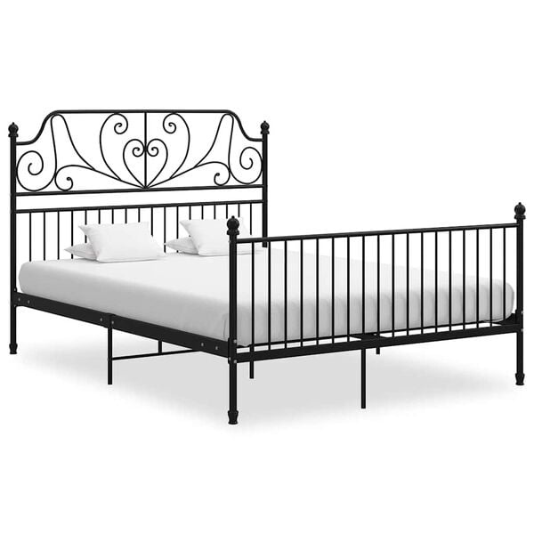 VidaXL Bedframe Metaal Zwart 140x200 cm - 35% Korting!