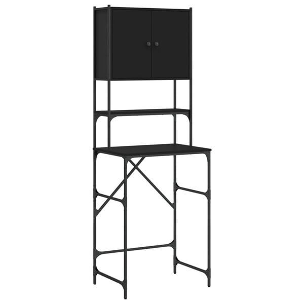 VidaXL Wasmachinekast Zwart - 68x48.5x194 cm - 34% Korting