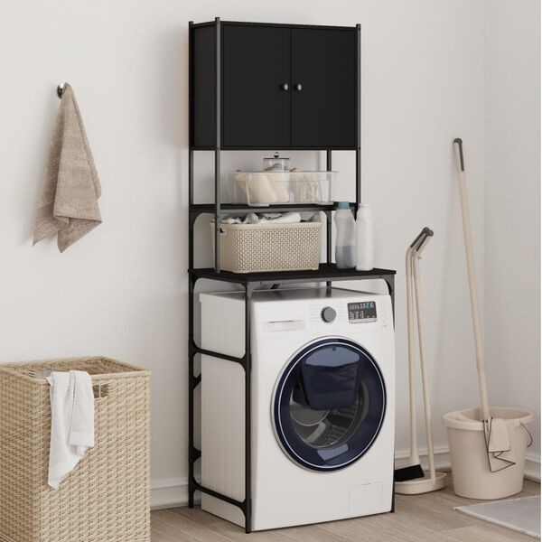 VidaXL Wasmachinekast Zwart - 68x48.5x194 cm - 34% Korting