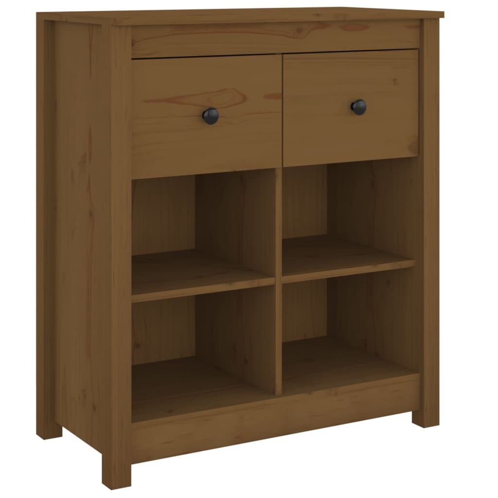 VidaXL Dressoir Grenenhout - 70x35x80 cm - Honingbruin - 59% Korting