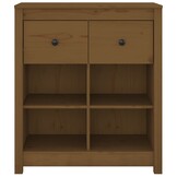 VidaXL Dressoir Grenenhout - 70x35x80 cm - Honingbruin - 59% Korting