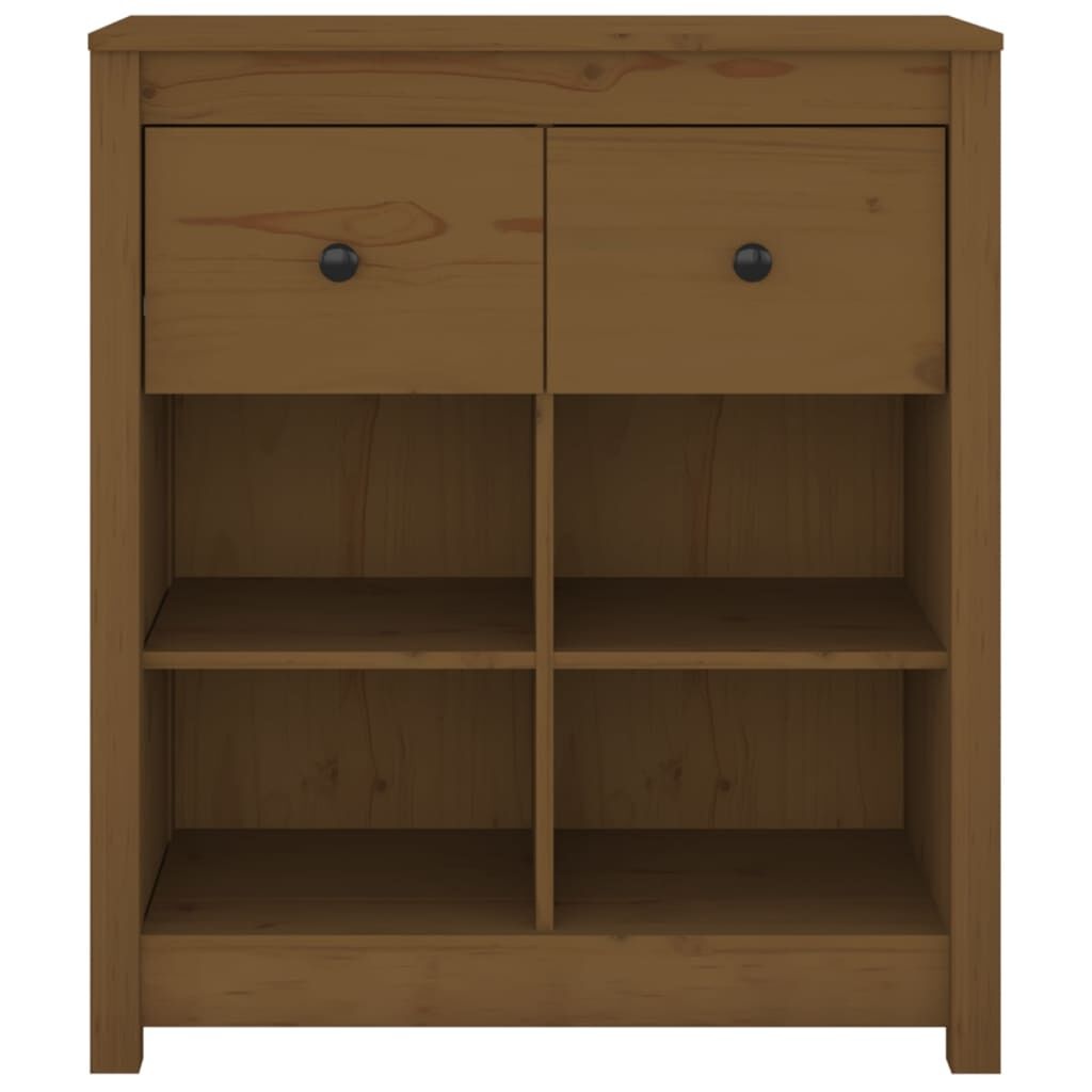 VidaXL Dressoir Grenenhout - 70x35x80 cm - Honingbruin - 59% Korting