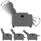 vidaXL Fauteuil Stoffen Donkergrijs - 35% Korting