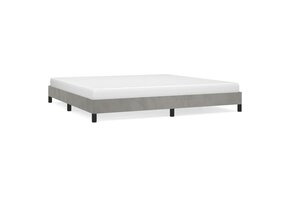 vidaXL Bedframe Fluweel Grijs 200x200cm - 41% Korting!