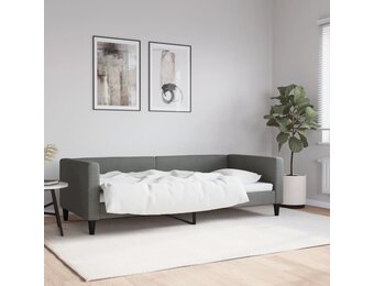 VidaXL Slaapbank Donkergrijs Stof (90x200cm) - 30% Korting!