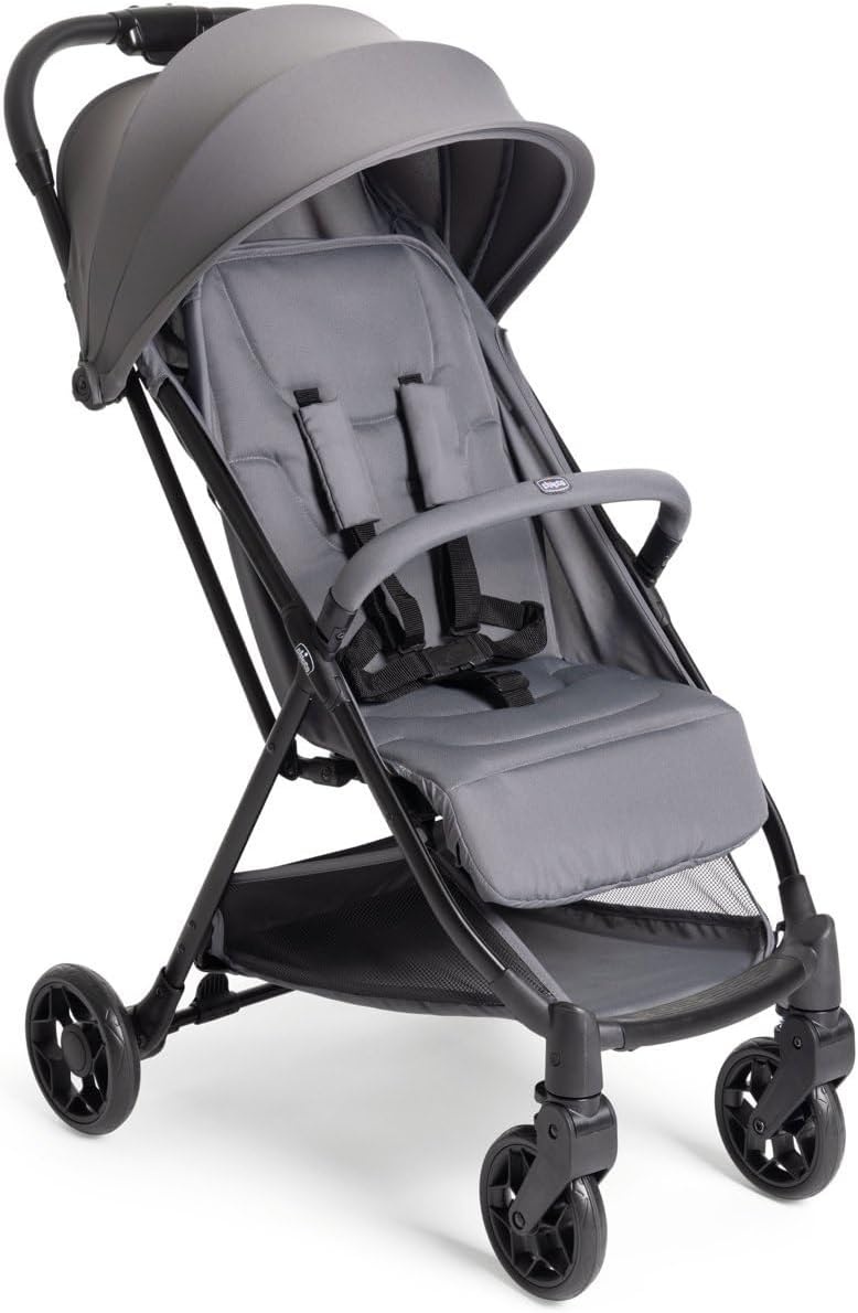 Chicco Urbino Kinderwagen vanaf 0 maanden tot 22 kg, lichte kinderwagen met intelligente en compacte sluiting, uittrekbare kap met UV50+ behandeling, regenbestendig, verstelbare en verstelbare