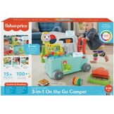 Fisher-Price - Lachen en leren, 3-in-1, duwspeelgoed voor eerste stappen en muzikaal activiteitencentrum, speelgoed voor kinderen van 9-36 maanden, HCK51